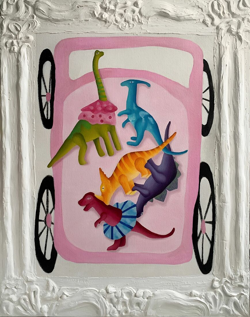 Canvas, oil, oil pastels, textural paste, 60x75 cm, 2025