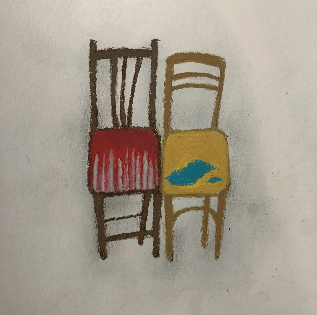 Paper, oil pastels, 20х20 cm, 2025